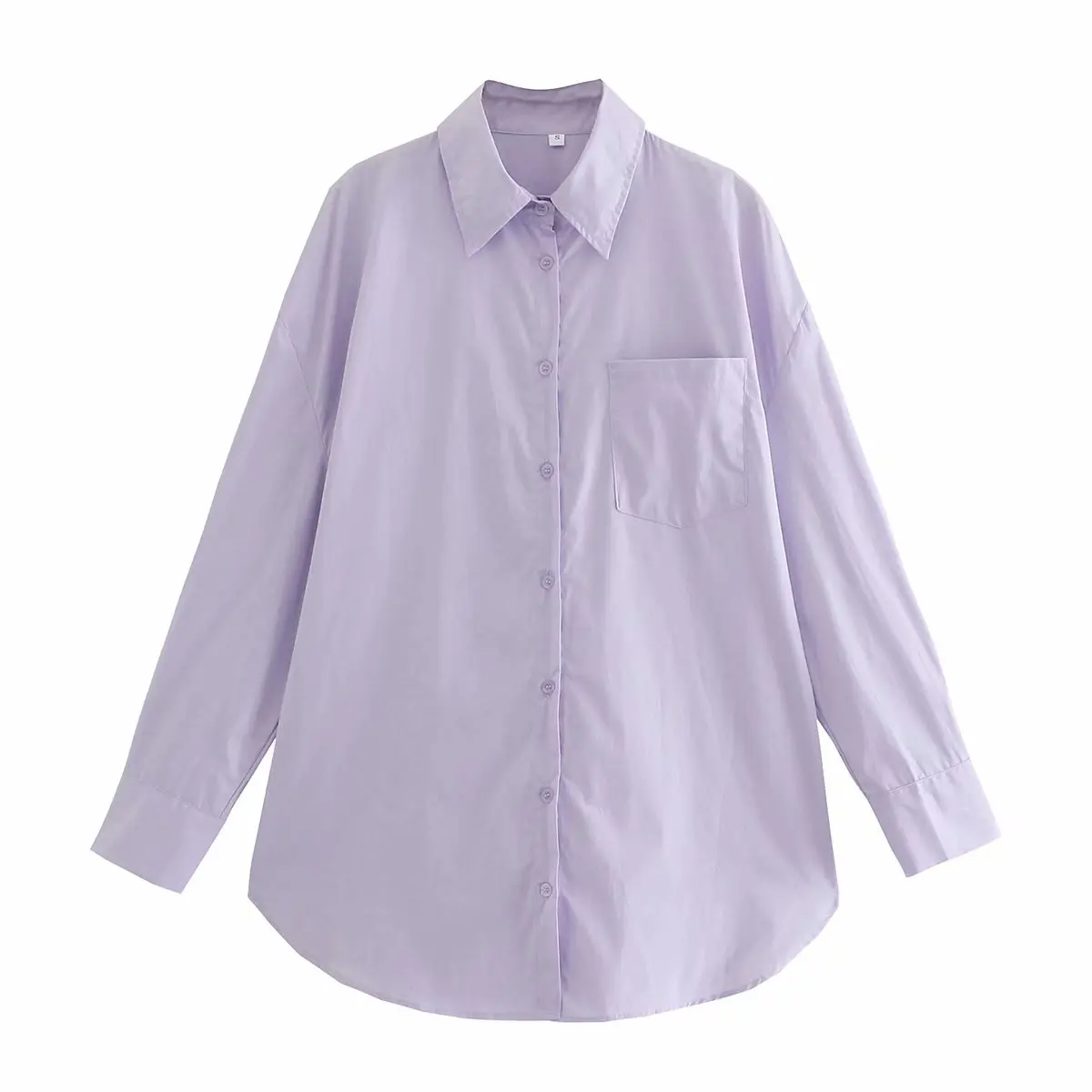 

WXWT Za 2021 Autumn Women Cotton Pocket Decorate Shirt Long Sleeve Chic Female Office Lady Shirt Blusas Femininas SHE8281