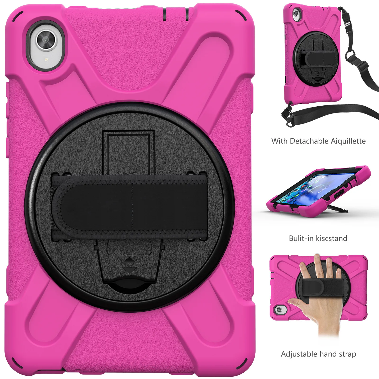 

Kids Case for Lenovo Tab M8 FHD TB-8705F /TB-8705N (8.0") Shockproof 360 Degree Rotating Stand, Hand Shoulder Strap Tablet Cover