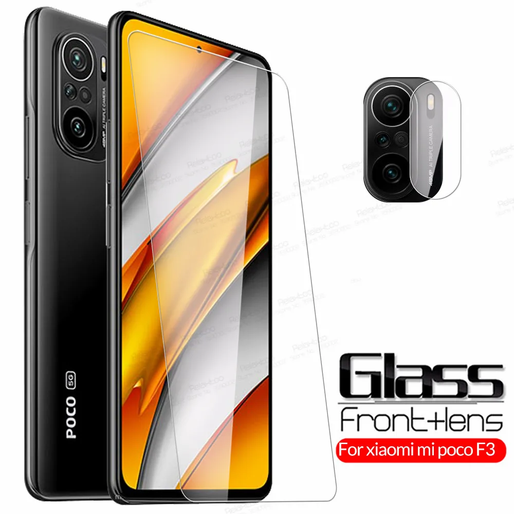 

Для Xiaomi Poco F3 стеклянный объектив камеры закаленное стекло PocoF3 Xiomi Mi Pocco PocoPhone F 3 6,67 "Защита для экрана Защитная пленка