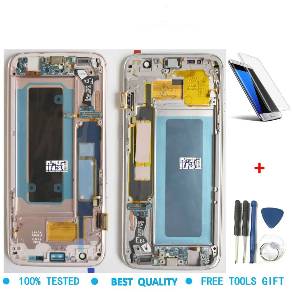 Оригинальный супер AMOLED lcd экран для samsung Galaxy S7 Edge G935 SM G935F ЖК дисплей сенсорный