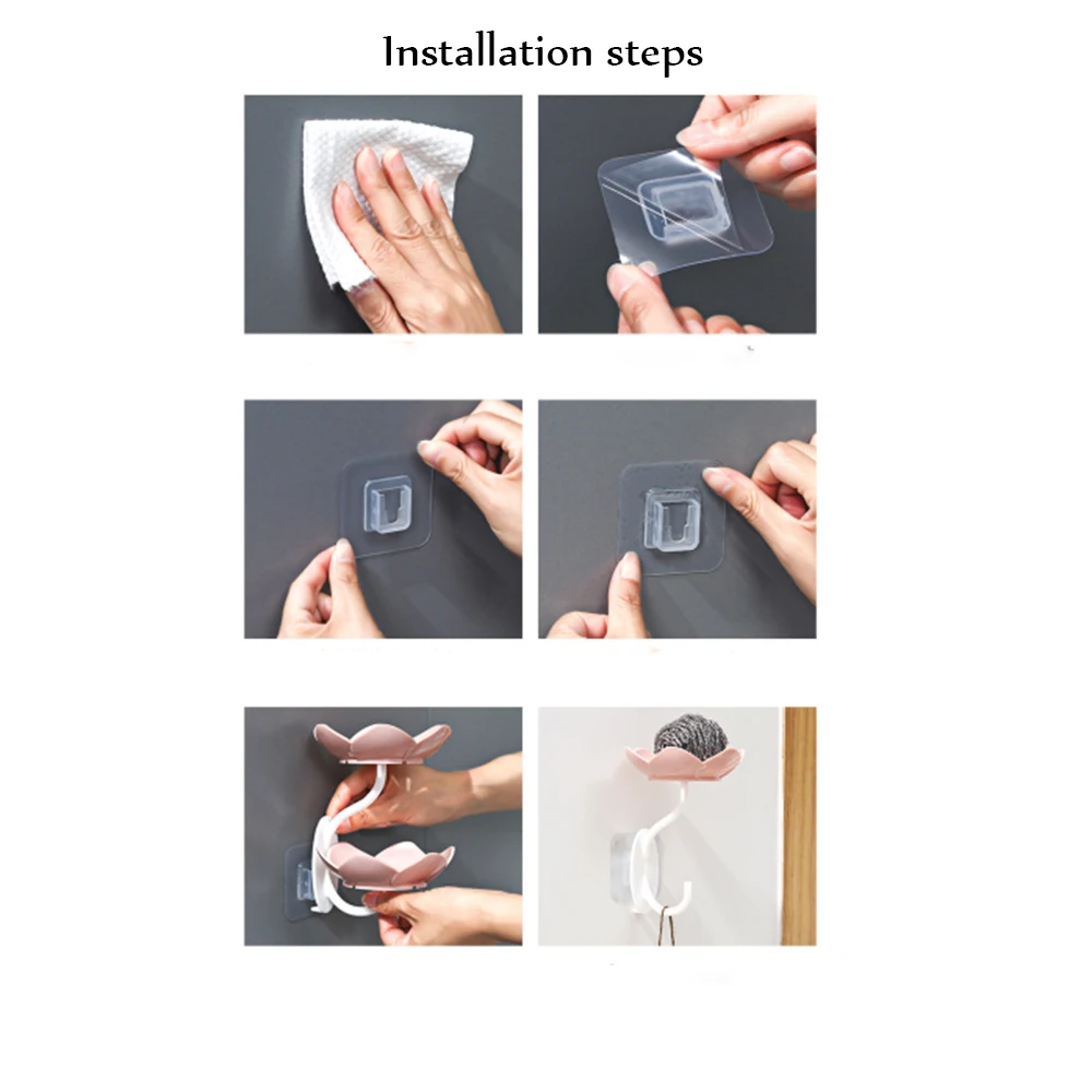 

Creative Flower Design Soap Box kitchen Household Bathroom Storage Box Wall-mounted Shower Tray Drain Double Storage Box