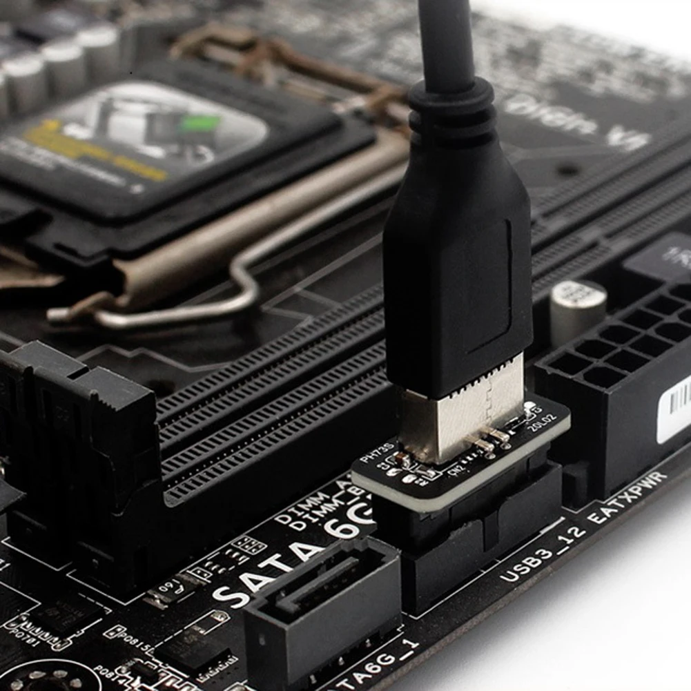 USB Header Adapter USB3.0 19P/20P to TYPE-E 90 Degree Converter Chassis Front TYPE C Plug Port for Computer Mining Motherboard | Компьютеры