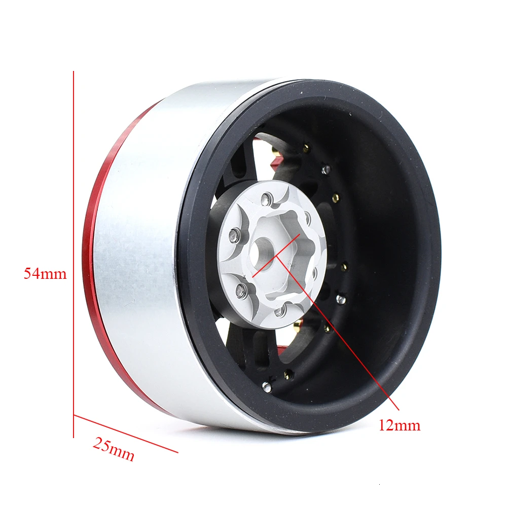 

CNC Aluminum Alloy 1.9inch Wheel Hub Rim Beadlock For 1/10 RC Crawler Car Traxxas TRX4 RC4WD D90 D110 Scx10 90046 CC01 VS4