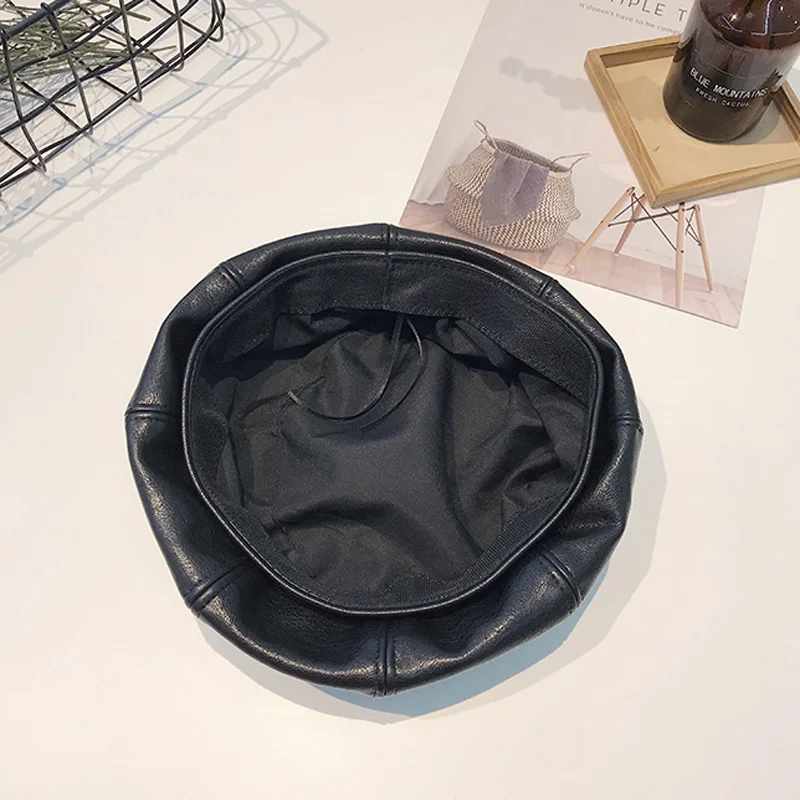 Женский берет LERFEY однотонный фальшивый теплая облегающая шапка во французском