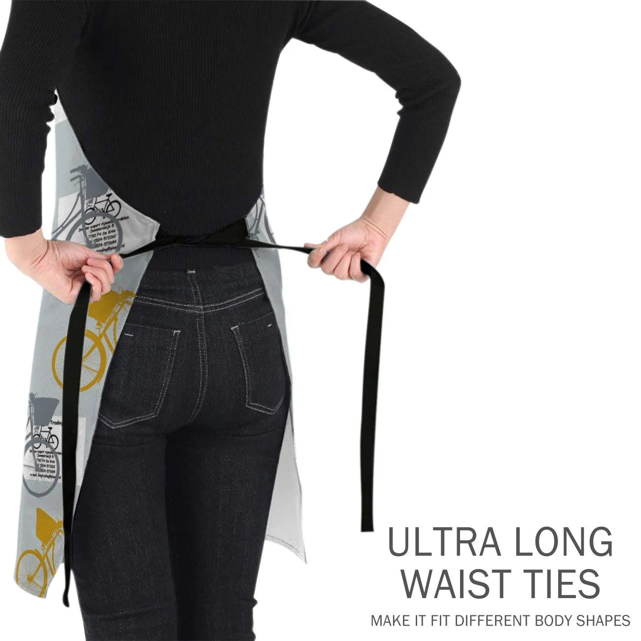 Tophome Кухонный Фартук винтажный Байк с принтом регулируемые фартуки из парусины