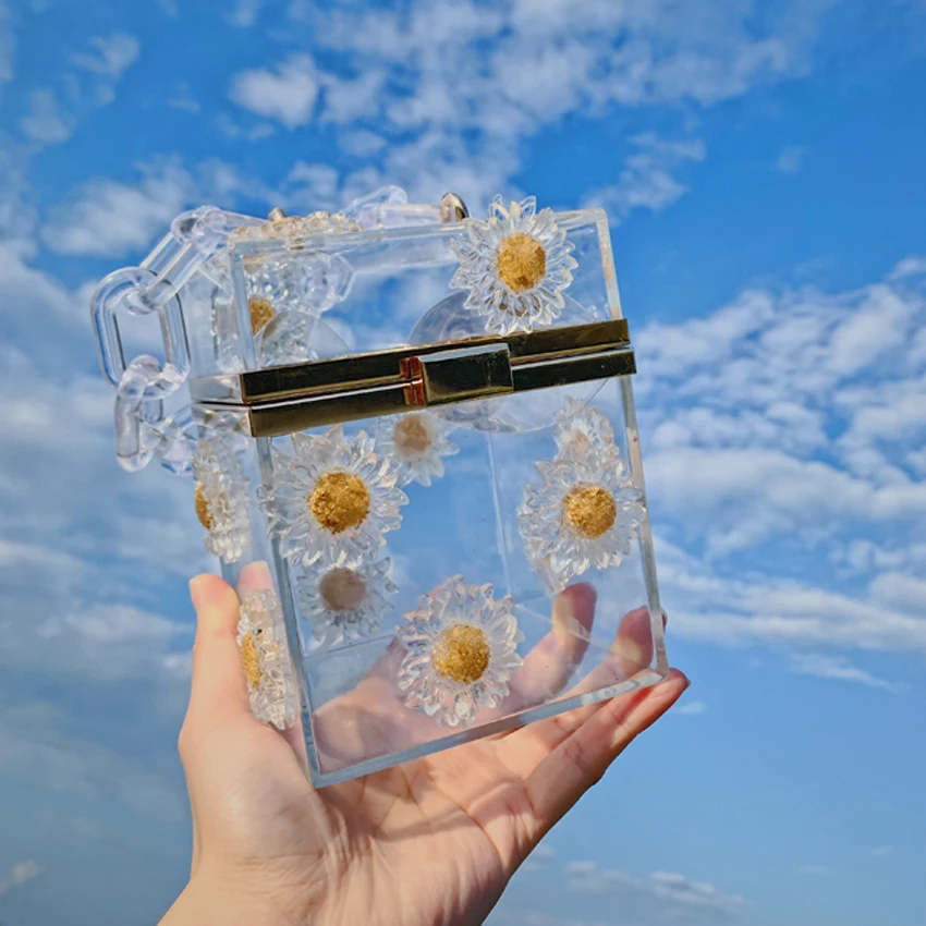 TOYOOSKY прозрачный акрил сцепления кошелек женская прозрачная сумка пластиковая