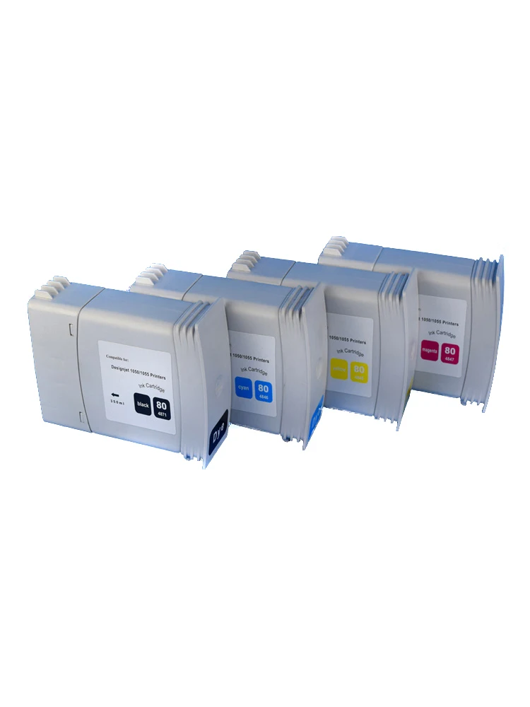 4 шт. картриджи для принтера 80 DesignJet 1050/1050C/1055/1055 | Компьютеры и офис