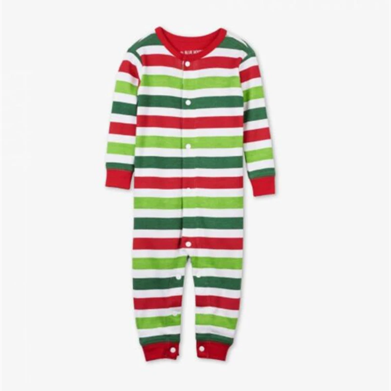 Комплект одинаковой рождественской одежды для всей семьи Пижама в полоску