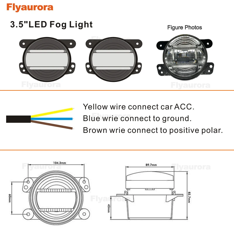 2 шт. 3 5 дюймов круглые Автомобильные светодиодные противотуманные фары для jeep grand