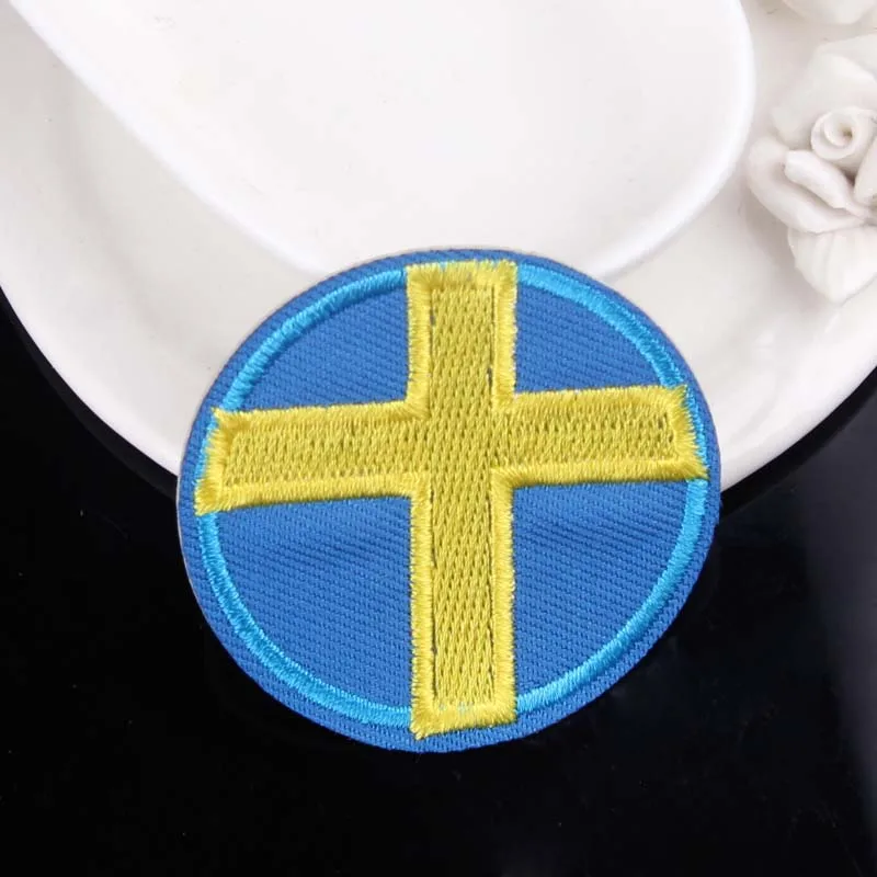 DIY вышитая заплатка Национальный флаг Утюг для нашивки на одежду тактические