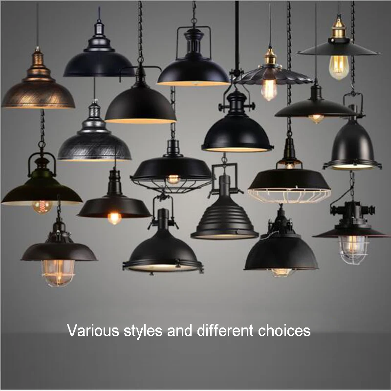 Современные подвесные светильники железные ретро ностальгические