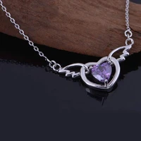 2021 france fashion wings of angels silver plated heart pendant charm women aaa zircon party necklace for women romantic jewelry