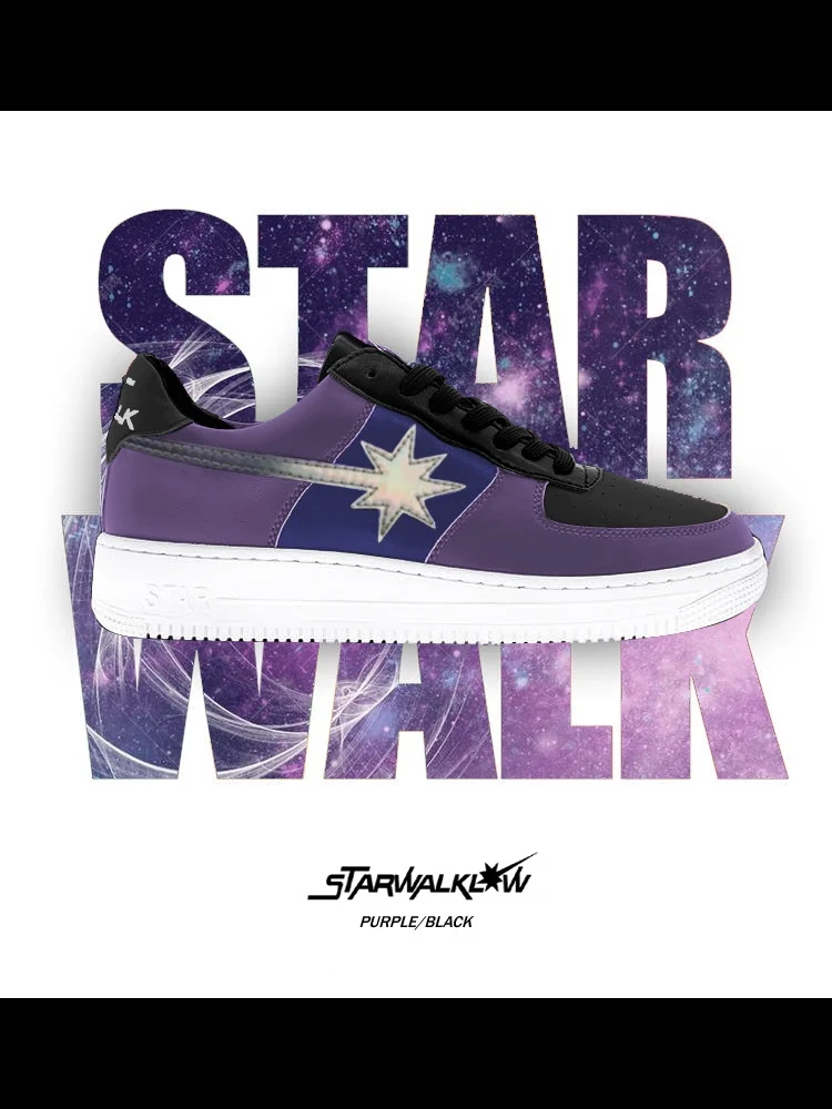

STARWALK LOW2.0 Black Purple Meteor Autumn New Casual Men's Sports Shoes Trend Net Red Board Shoes Ins Hot Summer 2021