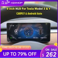 9 inch digital hud speedometer performance lcd display for tesla model 3 y support carplay android auto navigation gear beam