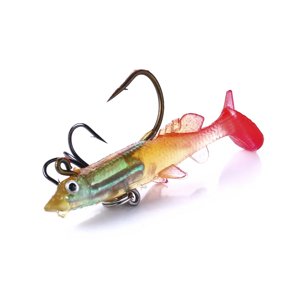 

5PCS jig wobbler saltwater fishing lures spoon fresh baits Fishing Lure 6CM 4G shad soft plastic fishing lure soft baits