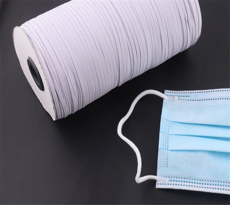 

3mm Mask Elastic Cord Spool,Flat Elastics Bands Smooth Finish Sewing Thread