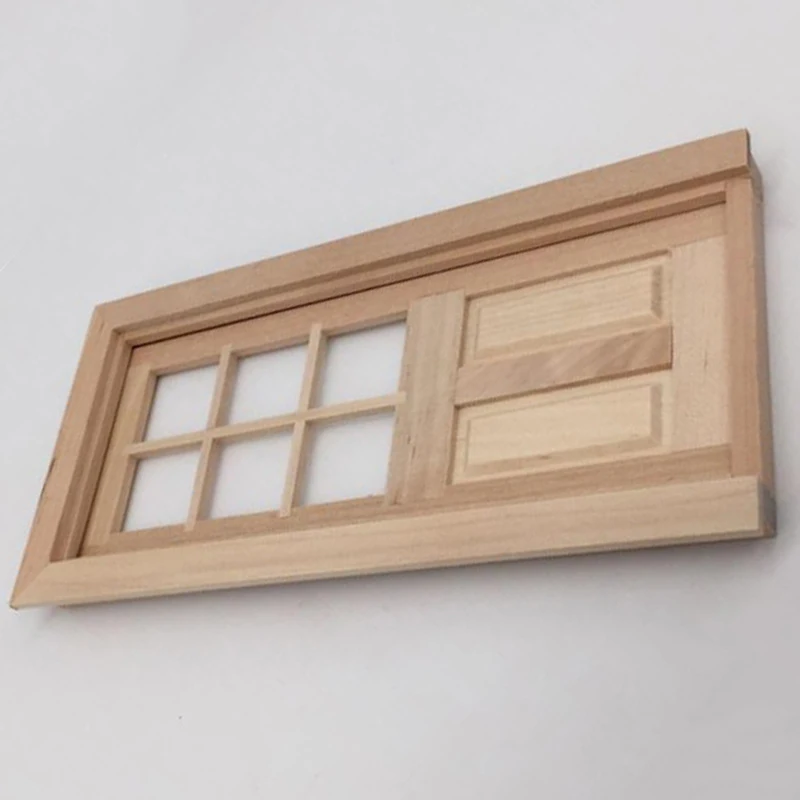 

1/12 Dollhouse Miniature Wood Door Unpainted DIY Accessories Model Toys