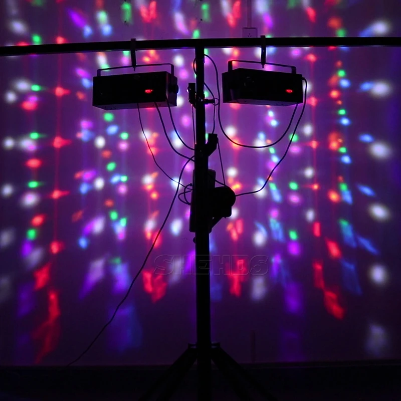 Светодиодный лазерный стробоскоп 4в1 DMX512 сценический эффект света хорошо подходит для DJ диско день рождения вечеринки свадьбы/Рождество украшения клубов и бара