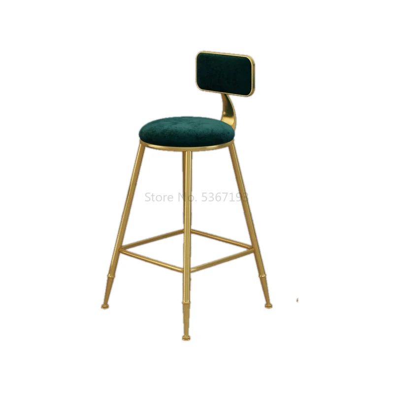 Северный Европейский легкий роскошный барный стул со спинкой кованый железный