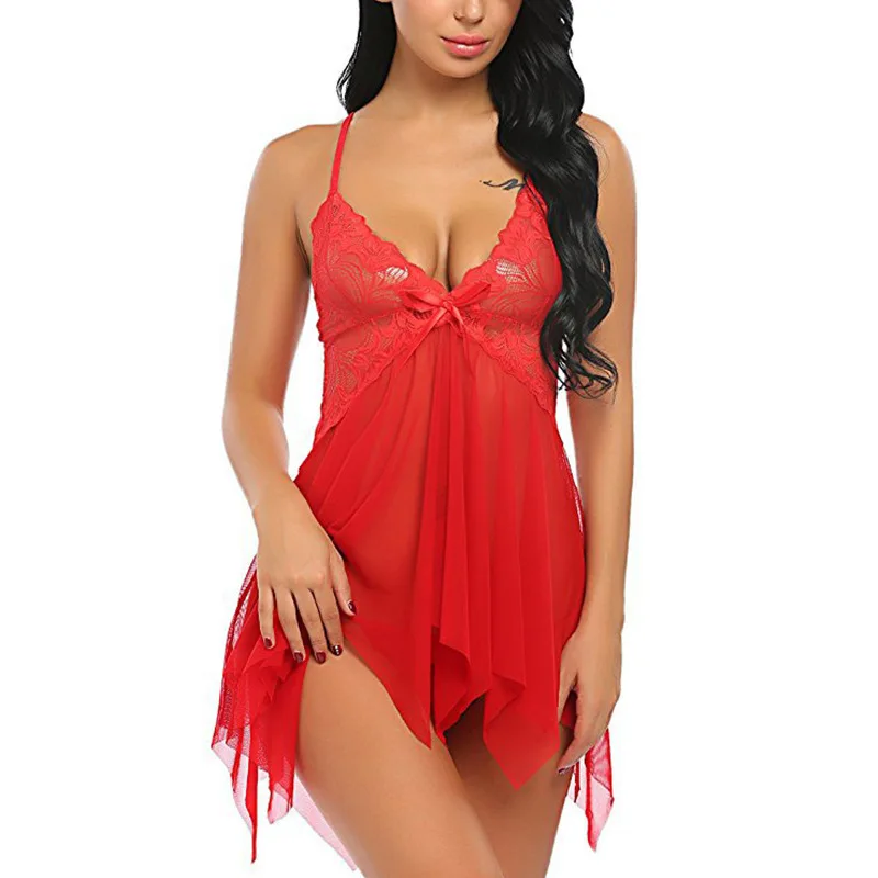 

Cross border European and American gauze women's fun underwear maid role play temptation nightdress underwear pajamas suit