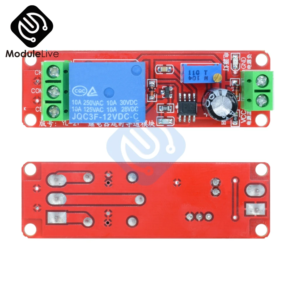 10PCS DC 12V Time Delay relay shield NE555 Timer Switch Shield Adjustable Module 0 to 10 Second Board Wholesale | Обустройство дома