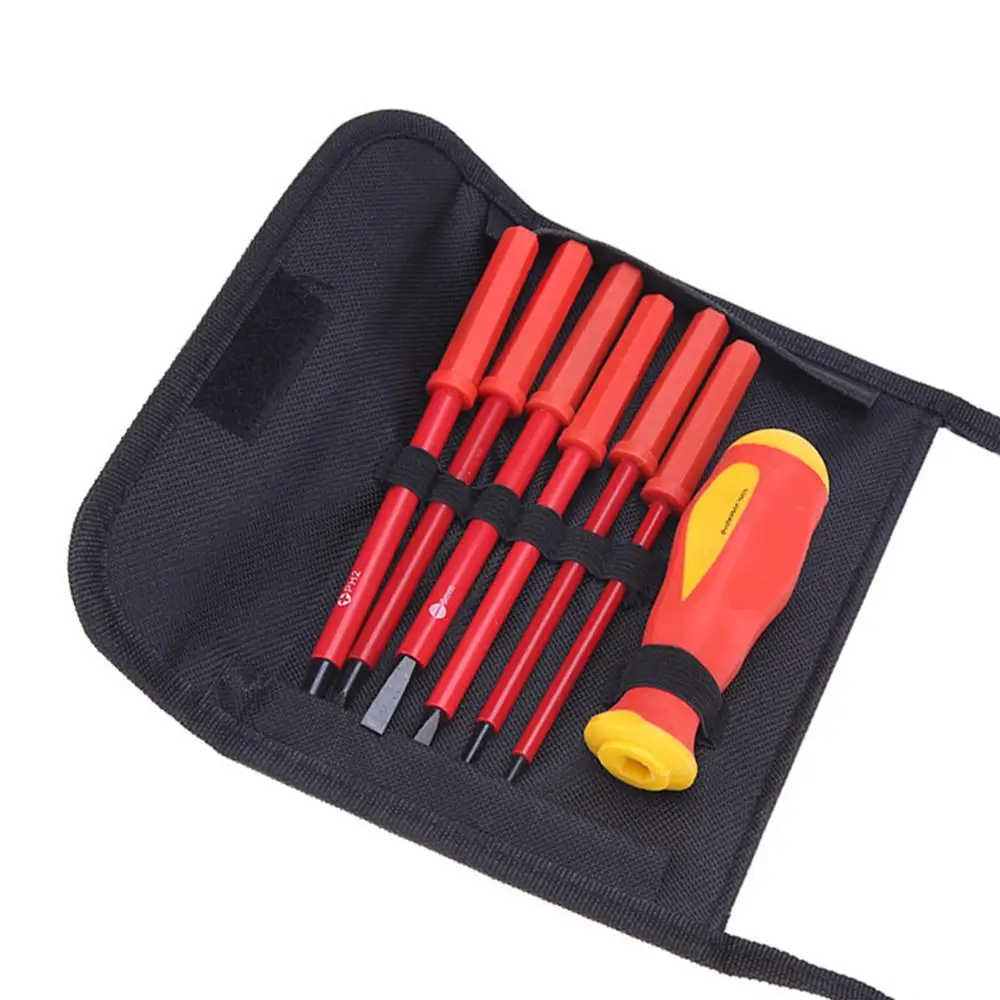 

7pcs Insulated Screwdriver Set Electrical Electrician Hand Tool Multifunctional Screw Driver Bit Opening Repair Tool Set