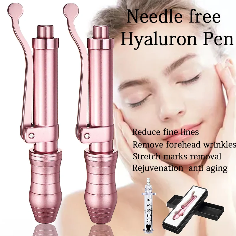 

Home Use Painless Pink Hyaluronic Pen High Pressure Atomizer Hyaluron Acid Injection Gun for Lip Filling Anti-aging Skin Nursing