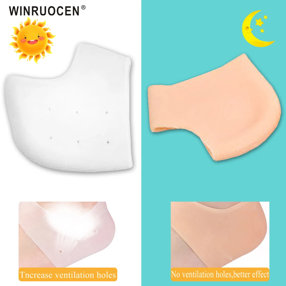 

WINRUOCEN силиконовые Увлажняющие гелевые пяточные носки средство для защиты и уходу за кожей против трещин подушки Поддержка протектор носки ...