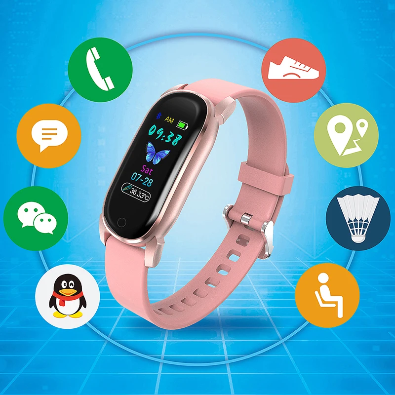 

New Fitness Bracelet Temperature Detection Smart Band Men Reloj Montre Heart Rate Monitor Female Wristband for Android IOS Phone