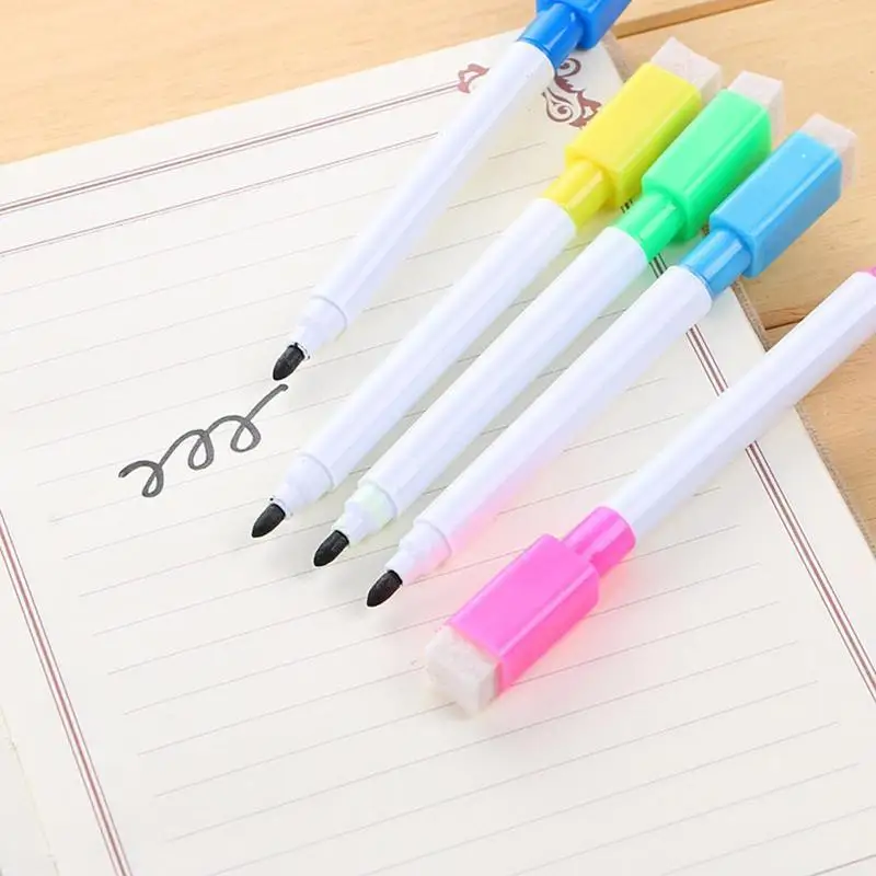 

Vividcraft 6 Pcs/lot Erasable Dry Whiteboard Pen Markers Black Pen Refill for Children Pen Marker School Chalk Student Supplies