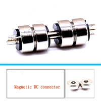 2pin round 2a high current magnet suction spring pogo pin connector male and female probe dc power charging magnetic connector