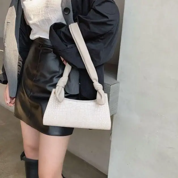 Модные женские сумки для подмышек винтажные белые через плечо из искусственной