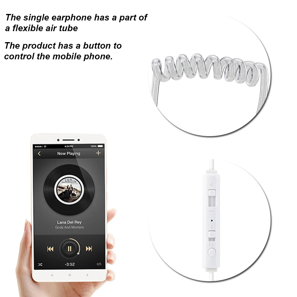 Наушники вкладыши Auriculares наушники с воздушной трубкой и микрофоном для IOS