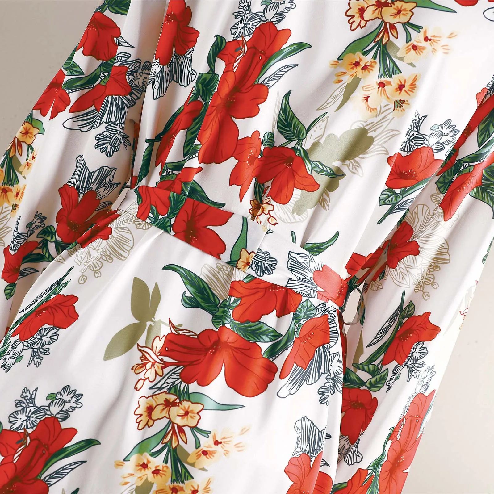 

2021 Womens Bohemian Long Kimono Cardigan Blouse Shirt Flower Print Tunic Elegant Women Casual Beachwear Loose Tops Blouse Mujer