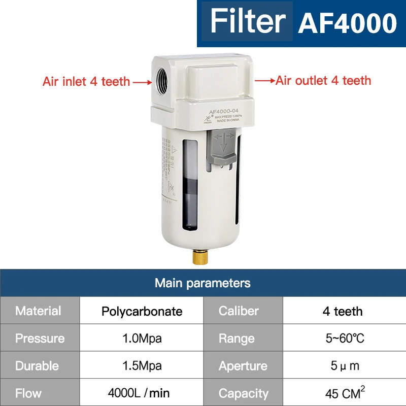 

1pcs AF5000 06 10 multi-standard pneumatic filter regulator air handling device pressure switch table and bracket