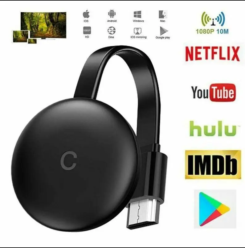 

Wireless on screen device WIFI Portable Display Receiver 1080P HD Miracast Dongle for iOS iPhone iPad/Mac/Android Smartphones