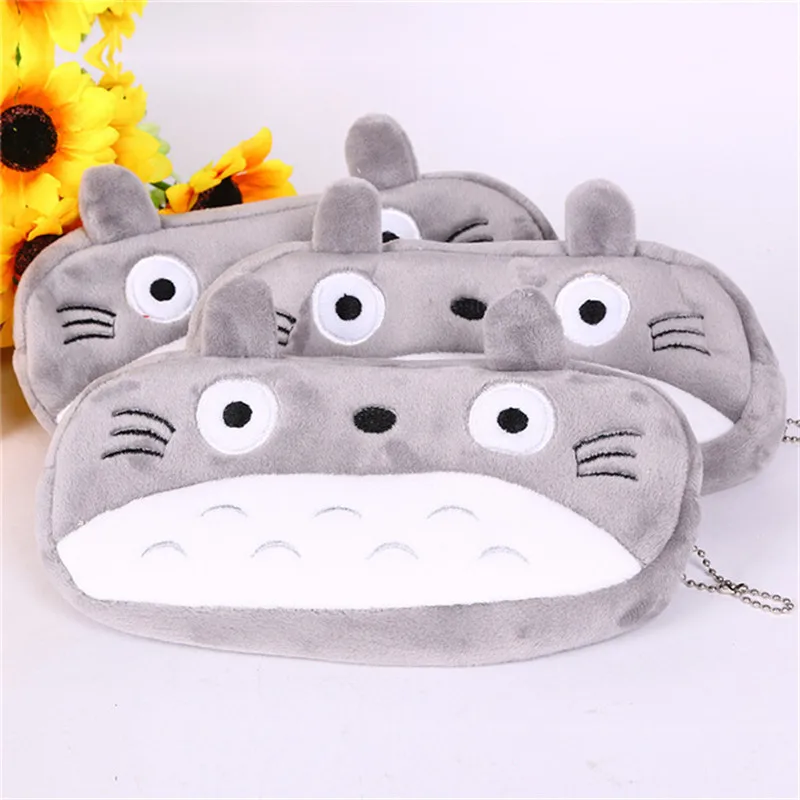 Модный мультяшный бархатный кошелек Totoro чехол для карандашей плюшевый сумка