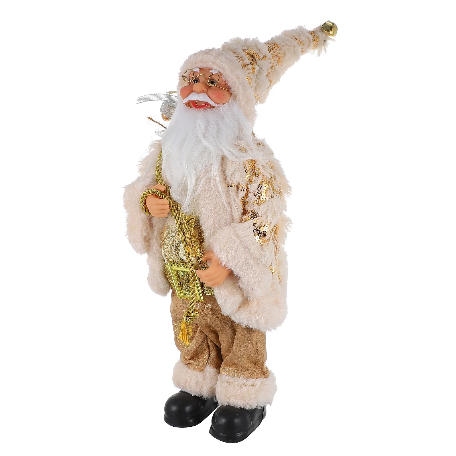 

1Pc Simulation Santa Ornament Cartoon Santa Doll Desktop Decor for Christmas