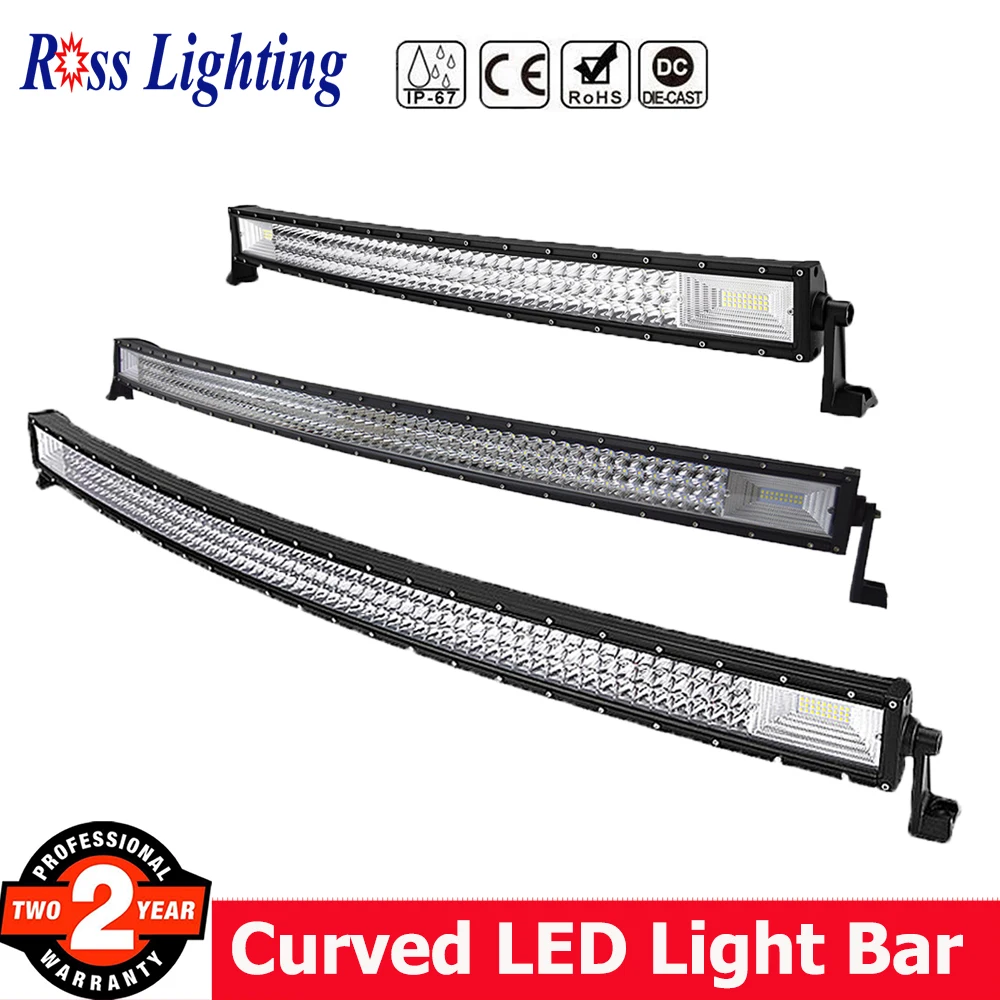 

Tri row 32 42 52inch Curved LED Light Bar 540W Spot Flood Combo Driving Offroad LED Bar for Tractor Truck Car 4x4 SUV ATV 12V