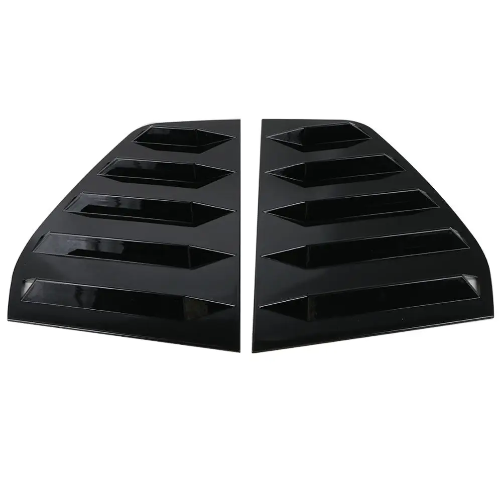 

A Pair Rear Triangle Window Louvers ABS Plastic Gloss For-Volkswagen Golf 6 Black