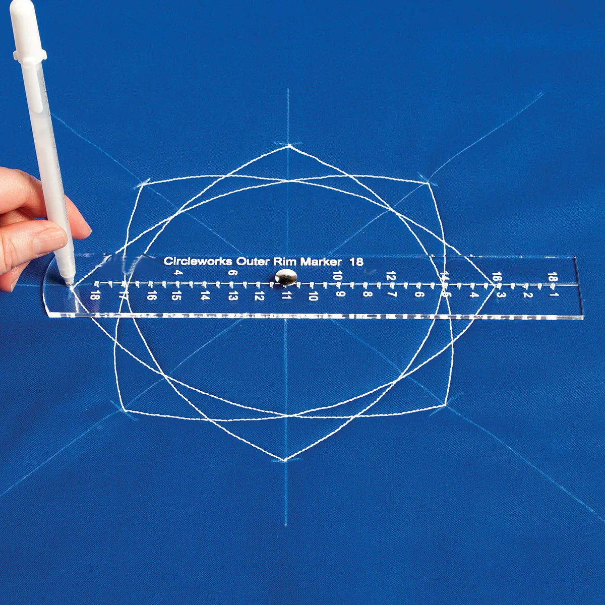 

Circleworks Outer Rim patchwork ruler Template DIY Sewing Tools for low shank domestic sewing machine #CC-18