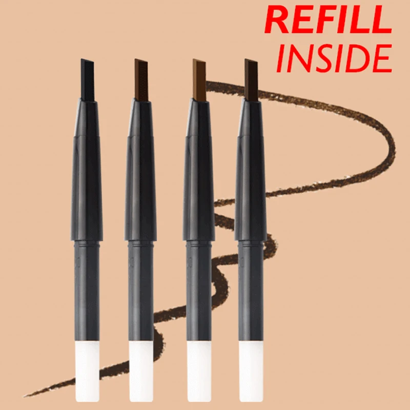 Водостойкий карандаш для бровей с двойной головкой бриллиантовая серебряная