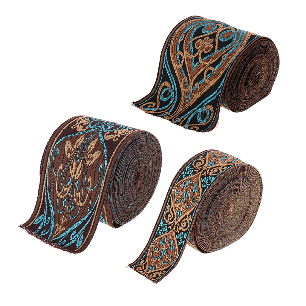 5 метров винтажный сари жаккардовая Лента отделка ленты границы для шитья