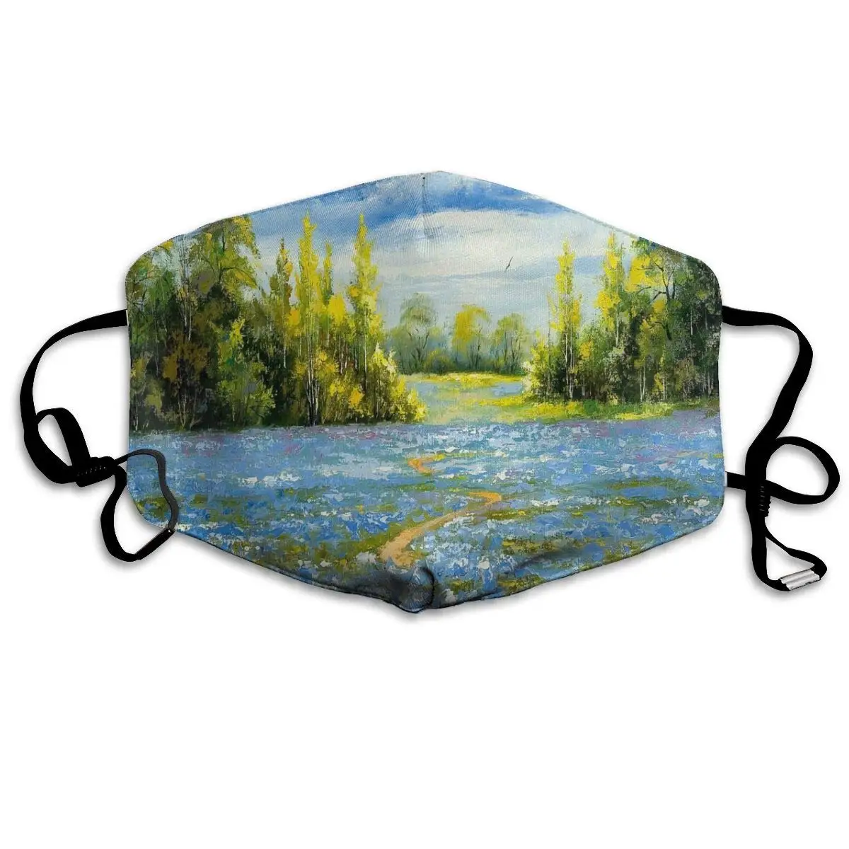 

Dust Mask Landscape Oil Painting Face Mask Fashion Anti-dust Reusable Cotton Comfy Breathable Mouth Cover Masks for Women Man