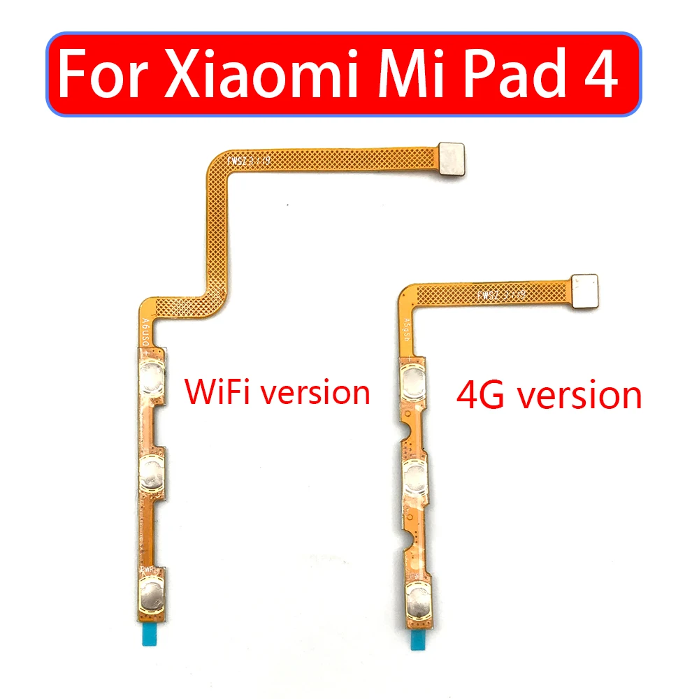 

10Pcs/Lot, Power On Off Volume Side Button Key Flex Cable For Xiaomi Mi Pad 4 Pad4 Replacement Parts