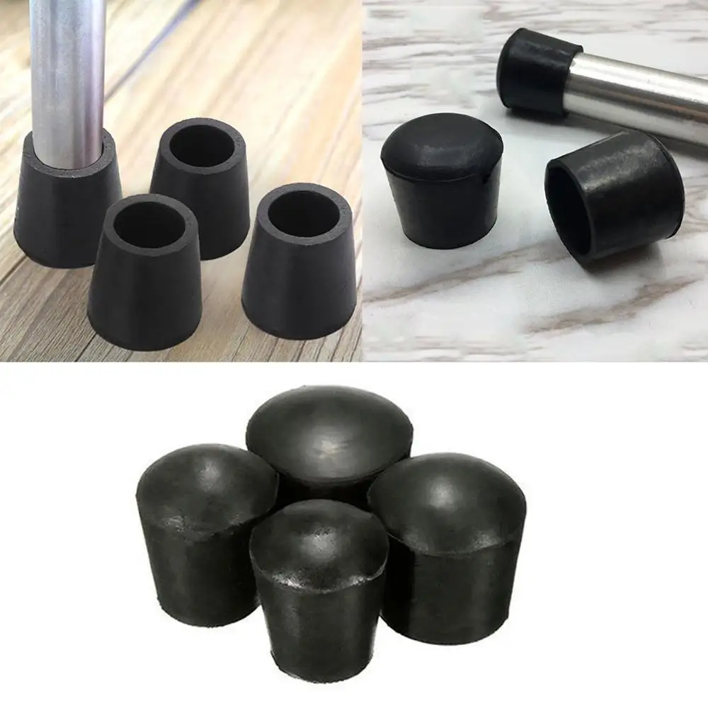 

Black Padded Table And Chair Foot Cover PVC Dinette Foot Chair Leg Table Cap Anti-skid Anti-scratch Protection Cap Round Fo O5T7