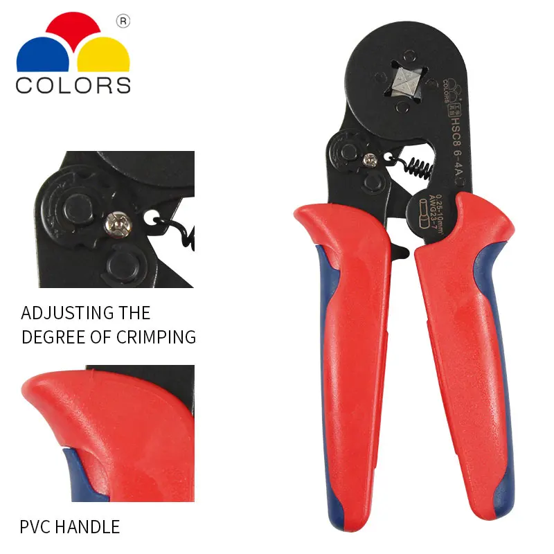 

HSC8 6-4 0.25-10mm2 23-7 AWG crimping pliers HSC8 6-6 a 0.25-6mm2 Mini Round Nose Pliers Tube awge needles Terminals Tools