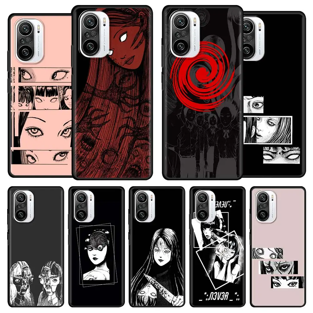 

Junji Ito Terror Horror Silicone Phone Case for Xiaomi Redmi Note 10 9 8 Pro 9A 9T 9S 7 9C 8T K40 Pro Plus Soft Funda Cover