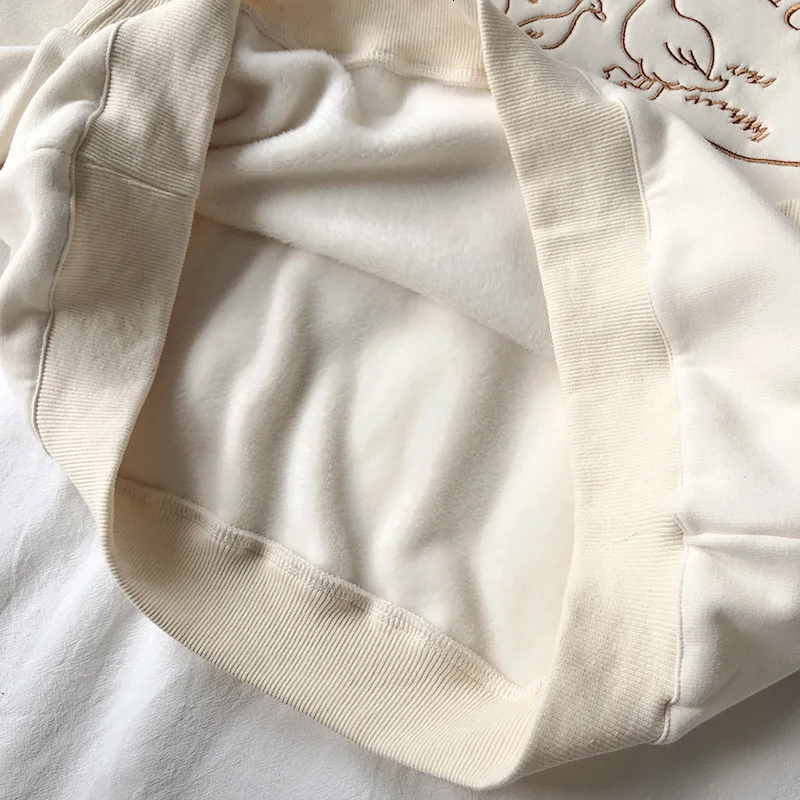 

Duckling Embroidery Women Sweatshirt Loose Harajuku Oversize Sweatshirt Pullovers For Autumn