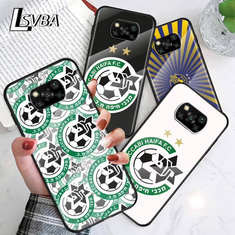 

Football Maccabi Haifa For Xiaomi POCO F3 F2 X3 NFC X2 M2 Pro Tempered Glass Hot New Shell Luxury Cover Phone Case